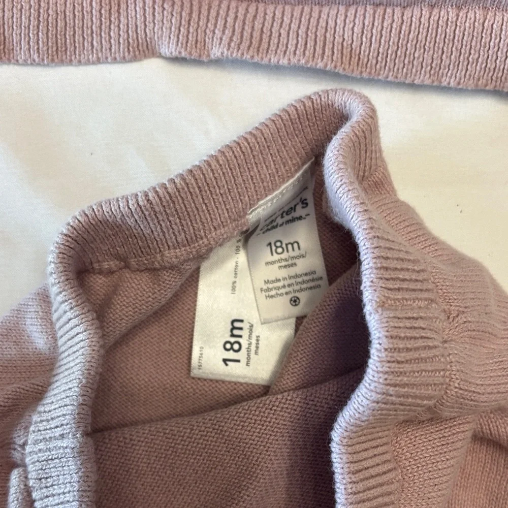 Carter's Cozy Knit Diaper Cover Set - Light Pink - Picture 4 of 6